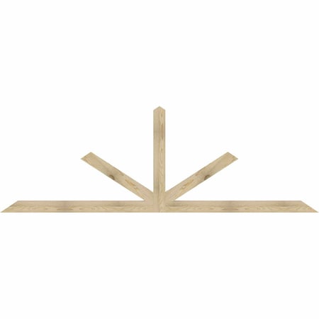 Ekena Millwork Saratoga Rough Sawn Timber Gable Bracket, Douglas Fir, 108"W x 36"H x 2"D x 4"F, 8/12 Pitch GBW108X36X0204SAR00RDF